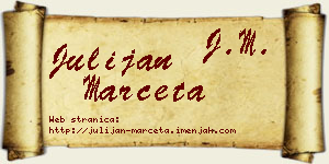Julijan Marčeta vizit kartica